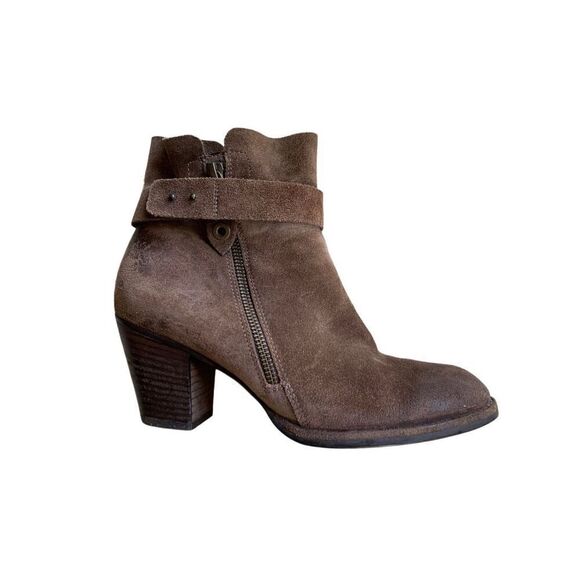 Paul Green Dallas Earth Suede Ankle Bootie Brown Size 5.5 US 8 - Picture 1 of 12